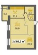 Buy an apartment, residential complex, Vladimirskaya-ul, Ukraine, Днепр, Industrialnyy district, 2  bedroom, 68.8 кв.м, 1 640 000 uah